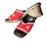 SO Vintage Y2K Beaded Wooden Heels 8 Bohoemian Photo 2