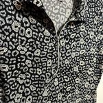 Chico's  Black and White Fitted Quarter Zip Polo Blouse (200) Photo 1