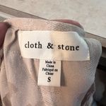 Cloth & Stone Anthropologie  Jacquard Blouse Tie Neck Beige Leopard Size Small Photo 6