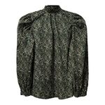 Alix of Bohemia Annabel Moonflower Green Floral Bell Sleeve Shirt Sz Large $420 Size M Photo 6