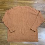 Aerie  Sweater Womens XS Orange Oversized Knit Pullover Ribbed Long Sleeve Casual Photo 2