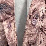 Mondetta performance luxury brown floral sleeveless snap front shirt dress M Photo 3