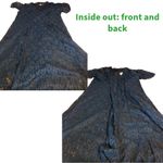 VINTAGE 1990'S DAWN JOY NAVY BLUE LACE SHEER CORSET BACK DRESS (26) Photo 11