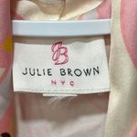Julie Brown  NYC Womens Blouse Small Funky Hippie Disco Bow Tie Flare Pink Orange Photo 10