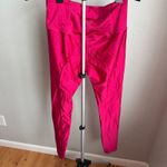 Athleta Elation Shine Tight Leggings Bright Pink Metallic Barbie Cosplay Size L Photo 1