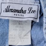 Alexandra Lee Vintage 80'Light Blue Denim Dress with Embroidered Front Size14 P Size 14P Photo 6