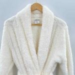 Natori Shag Eyelash Robe Womens Large XL White Polyester Belt Pockets Soft Photo 1