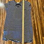 Michael Kors Womens Blue Striped T-Shirt Dress Lace-Up Neck Casual Summer Size L Photo 7