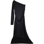 J.Crew One-shoulder dress in jersey crepe Black S NWT Photo 1