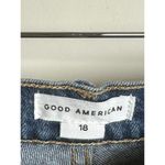 Good American  Women's Good 90s Cut Off Shorts Blue Denim Size 18 NWT Photo 3