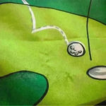 Vintage Mureli Silk Golf On The Green Graphic Bomber Jacket Medium Blue Photo 15