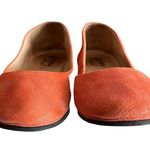FRENCH SOLE FS/NY Leather Zeppa Ballet Flats Orange Round Toe Shoe Italy 8.5 EUC Photo 1