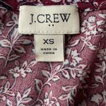 J.Crew Tiered Floral Prairie Cottagecore Boho Festival Burgundy Dress Photo 8