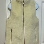 J.Crew Womens Plush Vest Faux Fur Warm Sherpa Full Zip White Cream size XS Photo 0