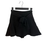 ZARA Black Ruffle Tie Waste Skort Photo 1