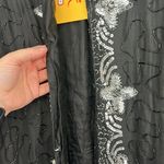 New Vintage Style & Design Med Silk Black and White Floral Beaded Formal Jacket Photo 6