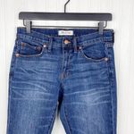 Madewell  The Slim Boyjean Raw-Hem Edition Cropped Dark Wash Denim Jeans Size 24 Photo 3