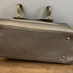 Madison West  Large Leather Tote Bag Gold Bronze Photo 1