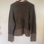 Worthington XXL Brown and Black Fuzzy Patterned Turtleneck Sweater Photo 2