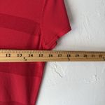 Carducci Shirt Y2k Small Red Collared Button Stretch Short‎ Sleeve Going Out Top Photo 5