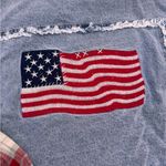 Miss Me  Distressed Plaid Denim American Flag Patchwork Cropped Jacket NWT Size S Photo 6