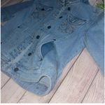 Live a Little  denim jacket women’s size Small jean light blue button pockets Photo 6