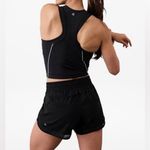 Athleta Black Mesh Racer Run Shorts 4” Size Small Photo 1