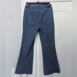 Derek Lam 10 Crosby Blue Check Cropped Flare Trousers Photo 3