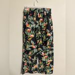 Charter Club  Luxury Linen Cotton Blend Pants Size Medium Tie Belt Tropical Wide Photo 1