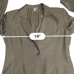 Anne Klein  Vintage Tan‎ Long Wool Blend Tailored Blazer Jacket Size 10 Photo 3