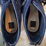 White House | Black Market WHBM “Dasher” Blue Velvet Peep Toe Bootie Photo 7