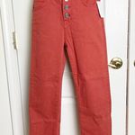 Joie  Laurelle high Rise button fly crop jeans Size 26 Burnt Orange NEW Photo 4