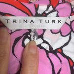 Trina Turk  Midi Shirt Dress Womens Size Small Pink Red Floral Long Sleeve Photo 5