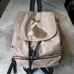 Union Bay Backpack Fox Patch Nylon Purse Bag Lightweight Snap Flap Tan Brown Photo 8