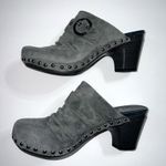 Dansko  Nadine Womens Studded Suede Clogs Heeled Slip On Shoes Gray Size 40 9.5 Photo 1
