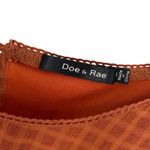 Doe & Rae  Rust Orange Ruffle Top Large Photo 2