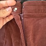 Mango  Suede Burgundy Flare Pants Sz 6 Photo 3