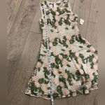 Shoshanna  Green and Cream Floral Lace Midi Dress Women's Roseia Cocktail Size 4 Photo 10