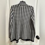 kim rogers  Black and White Houndstooth Open Front Cardigan, NWT, Small Photo 4