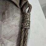 Fossil 75082 Genuine Leather Shoulder Bag Taupe Hobo Braided Strap Boho Chic Photo 8