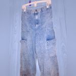 BLASHE Women’s Wide Leg Cargo Jeans Blue Size M Photo 2