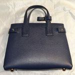 Burberry Authentic Banner Navy Blue Leather Tote Bag Photo 3