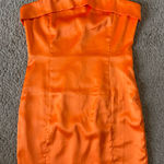 idem Ditto Orange Satin Mini Dress Photo 0
