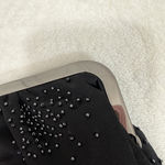 EXPRESS  Black Bead Clutch Wedding Eventing Handbags Black Beaded Purse Photo 6