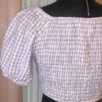 Sim & Sam Size M Gingham Wrapped V Neck Crop Photo 7