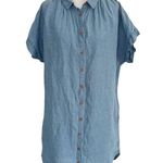 Madewell  Linen Blend Shirt Dress Medium Photo 1