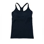 Lululemon Tank Top Ebb To Street Ribbed Racerback Built Bra Charcoal Gray Sz 8 Photo 1