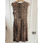 Beaudrm Sleeveless Wrap Dress Womens Size Large Leopard Print V Neck Midi NWT Brown Photo 5