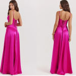 House Of CB  'Anabella' Fuchsia Lace Up‎ Maxi Dress NWOT size M Photo 10