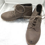 Shimmer by‎ EDL women's ankle lace up side zip boots 8M Tan Size 8 Photo 0